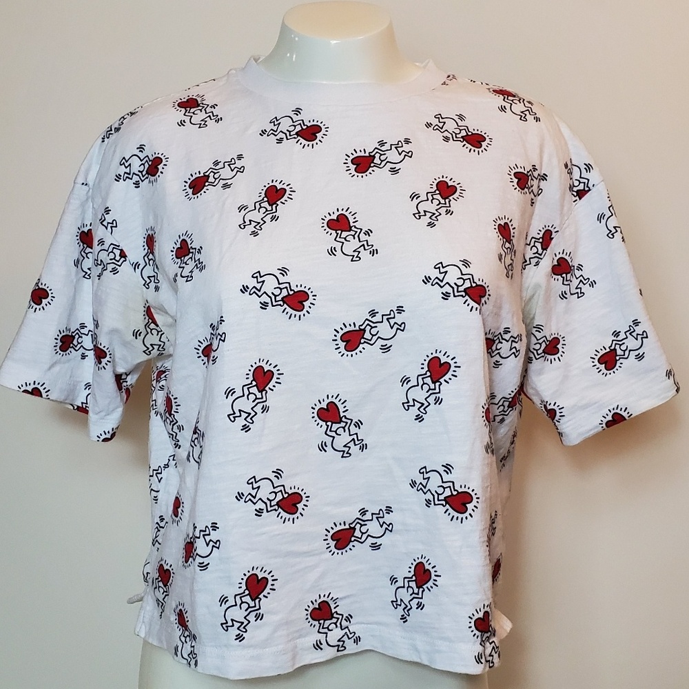 [Keith Haring] Women's XS Crop Top